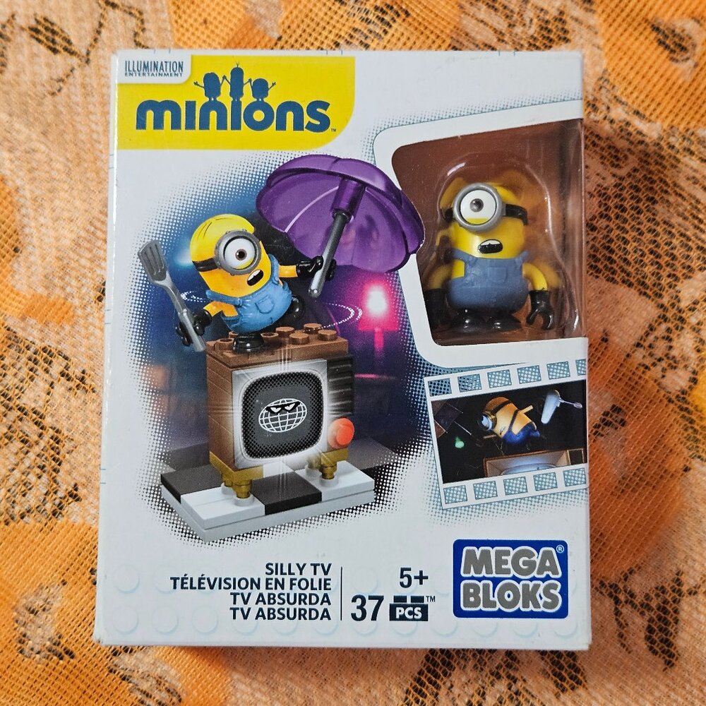 Mega Bloks Minions Silly TV Building Set - 37 Pcs - CNF49 - New Sealed